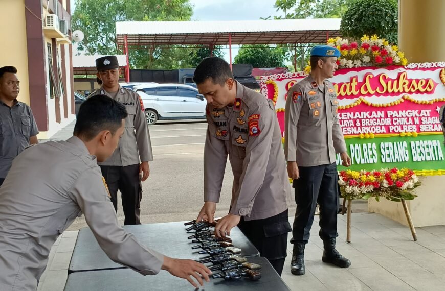 Mitigasi Penyalahgunaan, Wakapolres Serang Periksa Senpi