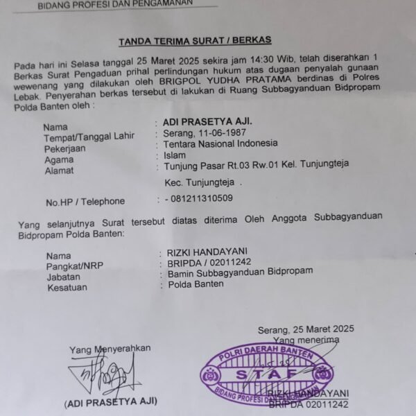 Oknum Polisi Polres Lebak Dilaporkan atas Dugaan&hellip;