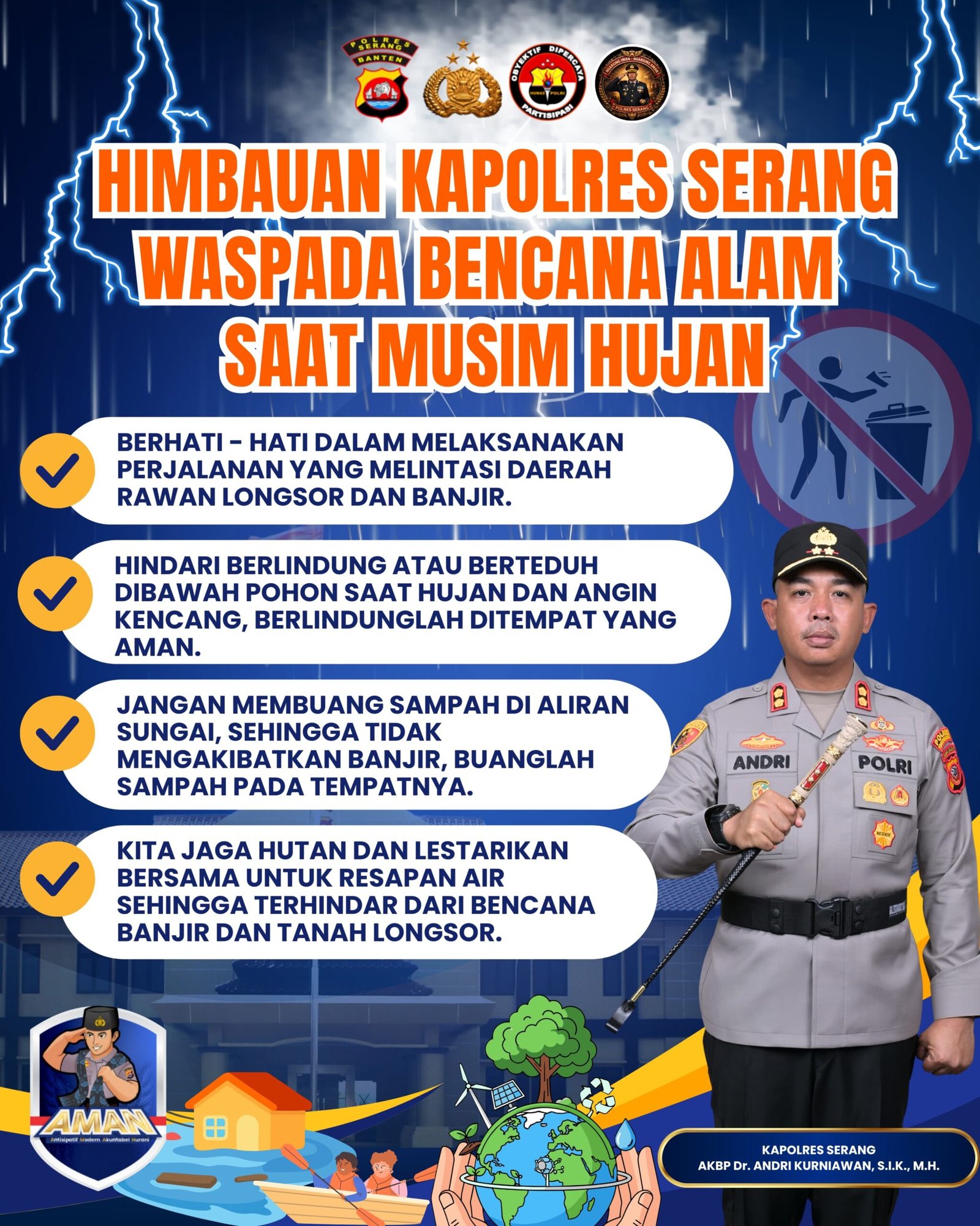Cuaca Ekstrem Mengintai, Kapolres Serang Ingatkan Warga Tingkatkan&hellip;