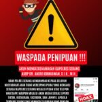 Nama Kapolres Serang Dicatut untuk Penipuan, Polisi Imbau Masyarakat Tidak Mudah Percaya