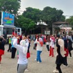 Satlantas Polres Serang Gelar Senam dan Pengobatan Gratis Sambut Hari Lalu Lintas Bhayangkara